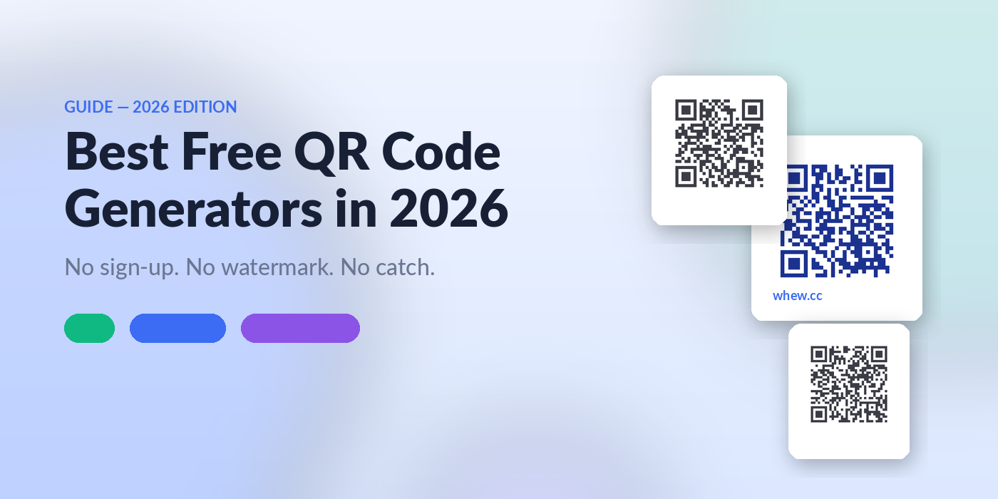 Best free QR code generators in 2026 - no sign-up required