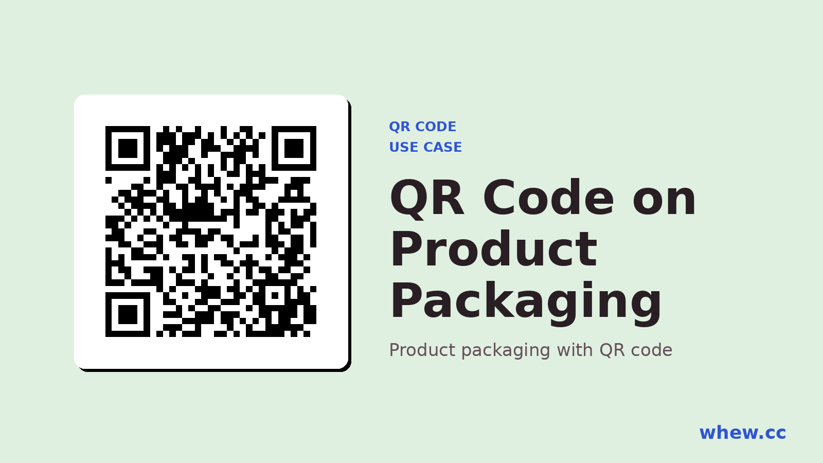 Product packaging with QR code